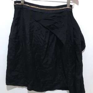 Eryn Brinie Sz M Black asymmetric skirt A-line
